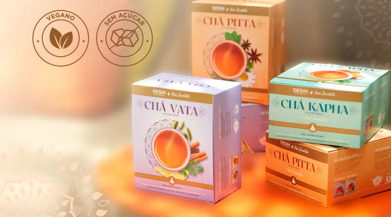 DESINCHÁ AYURVEDA, CHÁ VATA, CHÁ KAPHA, CHÁ PITTA