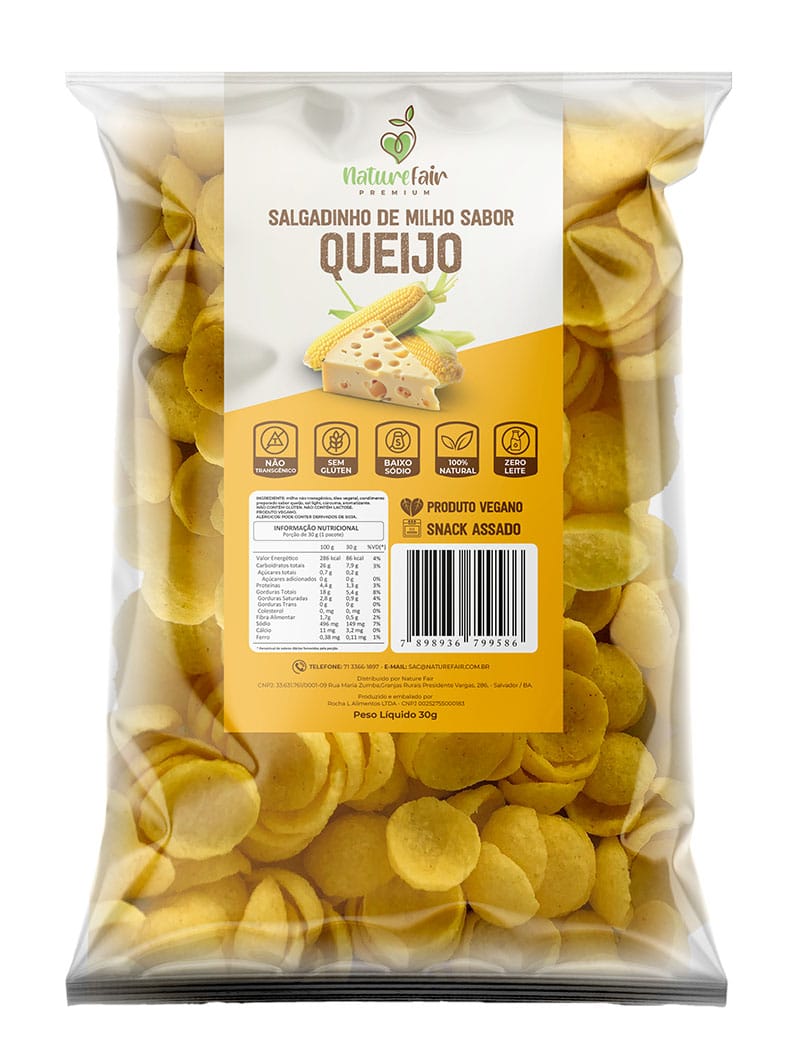 Sanck Salgadinho Saudável Sabor Queijo - Nature Fair