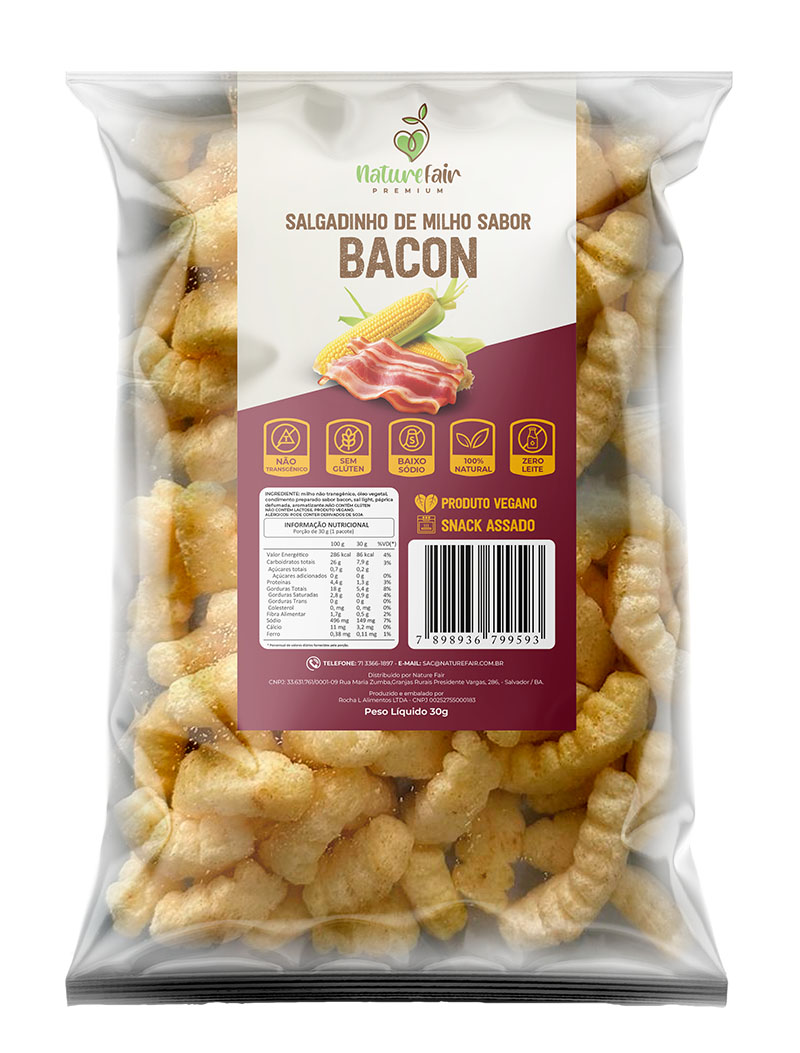 Sanck Salgadinho Saudável Sabor Bacon - Nature Fair
