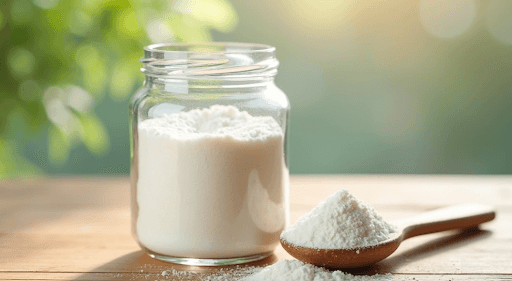 Pote de vidro com goma xantana