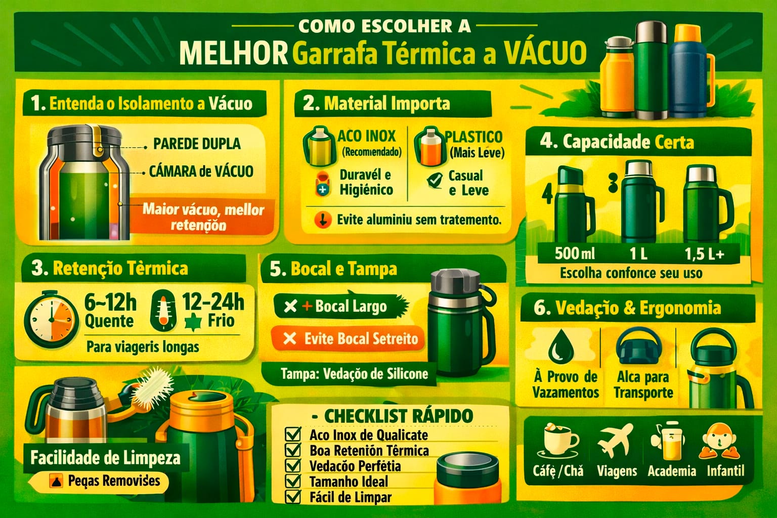 Como escolher melhor garrafa termica vácuo - conheça as melhroes marcas